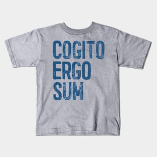 Cogito Ergo Sum / René Descartes Philosophy Quote Kids T-Shirt